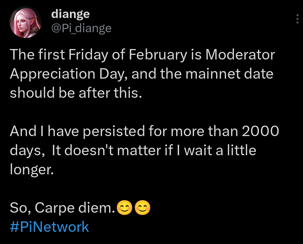 الشهر القادم هو شهر الشبكة المفتوحة للـ Pi Network، هذا ما يتم تداوله الآن بناءاً على هذه التغريدة.
🔥🔥🔥
#piMainnet #Picoin