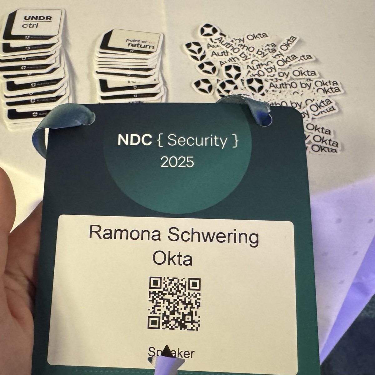 leichteckig's tweet image. @NDC_Conferences Security is in full swing!๐ Itโs so exciting to be here, talking and learning all things security. Do you recognize this small spoiler of my talk? Please join me tomorrow 10:20am in room 3 to find out, or at the @auth0 booth! ๐๐ฟ #ndcsecurity