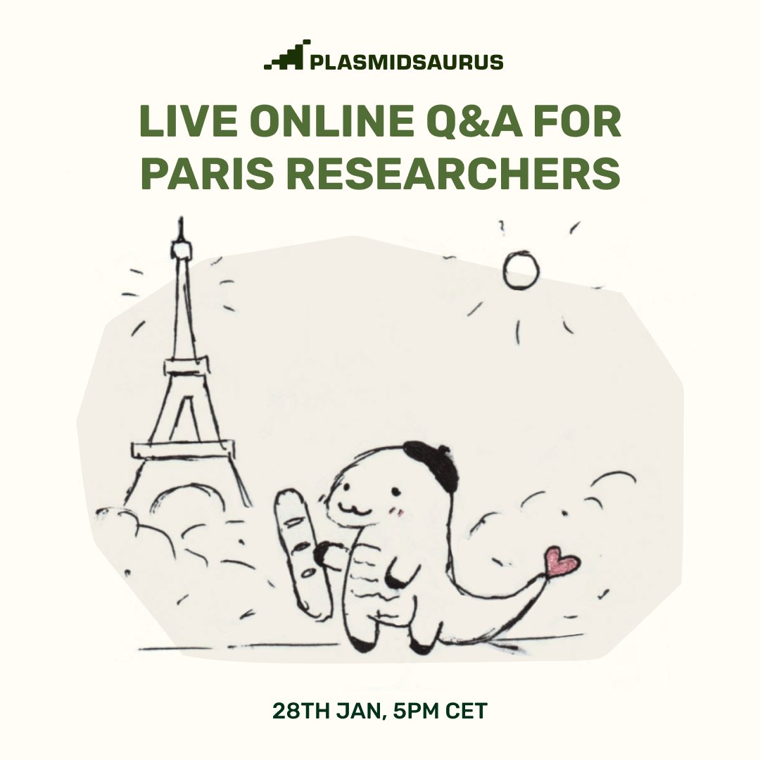 Oui, oui! Paris dropboxes are now DAILY w/ overnight results! 🥐🇫🇷

Join our online Q&amp;A for researchers who want to get more out of their sequencing: lu.ma/1m8frikn

​We'll show you how to spot DNA structural variations that Sanger can't detect, cover FAQs, &amp; answer q's