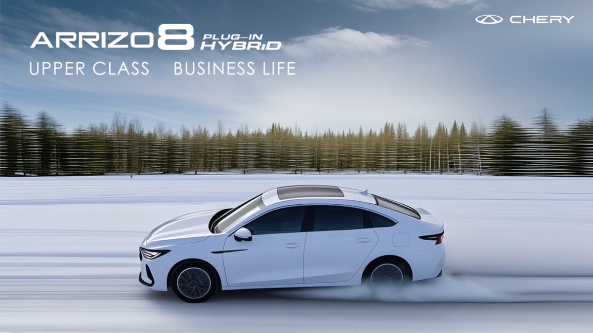CheryAutoCo's tweet image. Master winter roads with ARRIZO 8 PHEV ❄️ 
Conquer snowy roads with premium performance and efficiency. Elevate your business life, whatever the season.  
#Chery #ARRIZO8PHEV #WinterTesting #BusinessLife