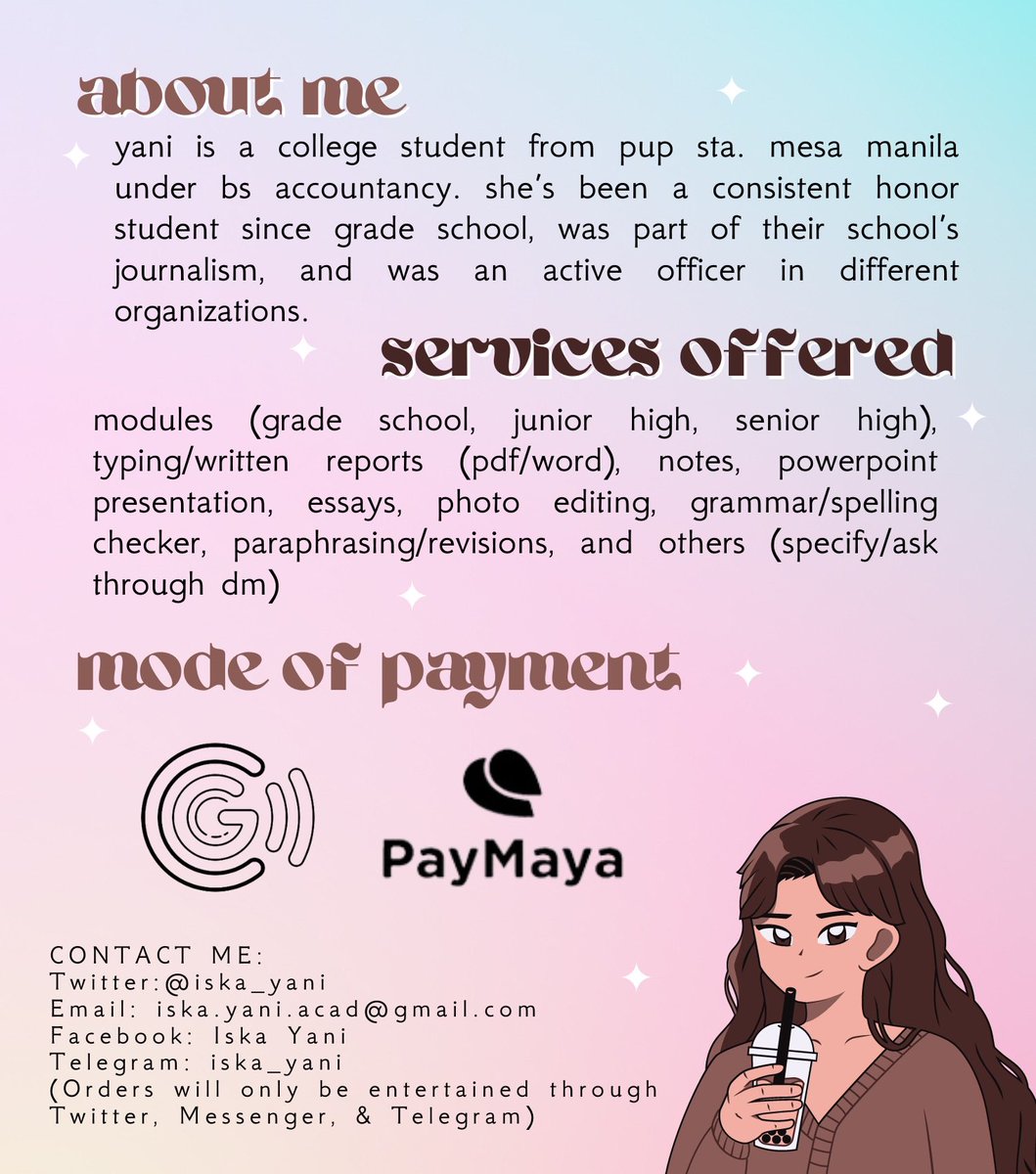 📓 ꒰ academic services ꒱

✶ 𓏔 dm / join telegram on bio

🏷 lf client wtb wts aiah acad commission written typing school works assignment project essay editing modules report reflection paper commissioner research comms thesis reviewer paper jhoaiah josh hobi bini jhope maki