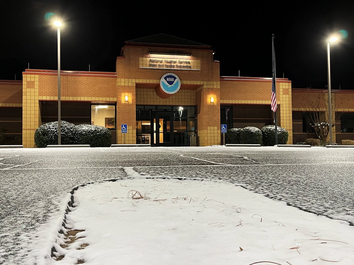 Our parking lot is similar to what you will see on roads this morning...an icy mess. Please stay off the roads unless absolutely necessary this morning! #gawx