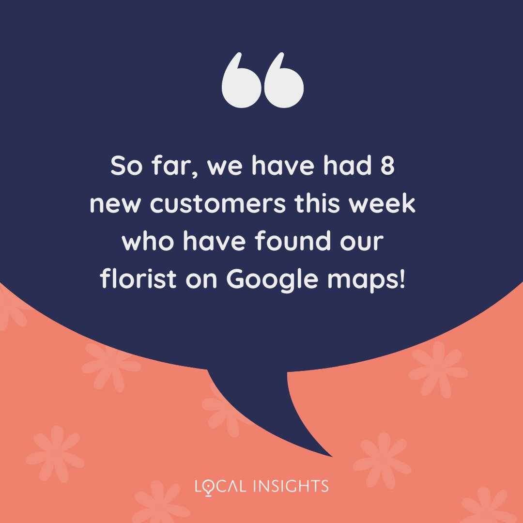 localinsightsuk's tweet photo. Hearing that eight customers found one of our clients via Google Maps last week was awesome.

That’s the power of effective Google Listing Optimisation! 🙌 🏆 

#localbusiness #digitalmarketingagency https://t.co/WMz5JcdS7V