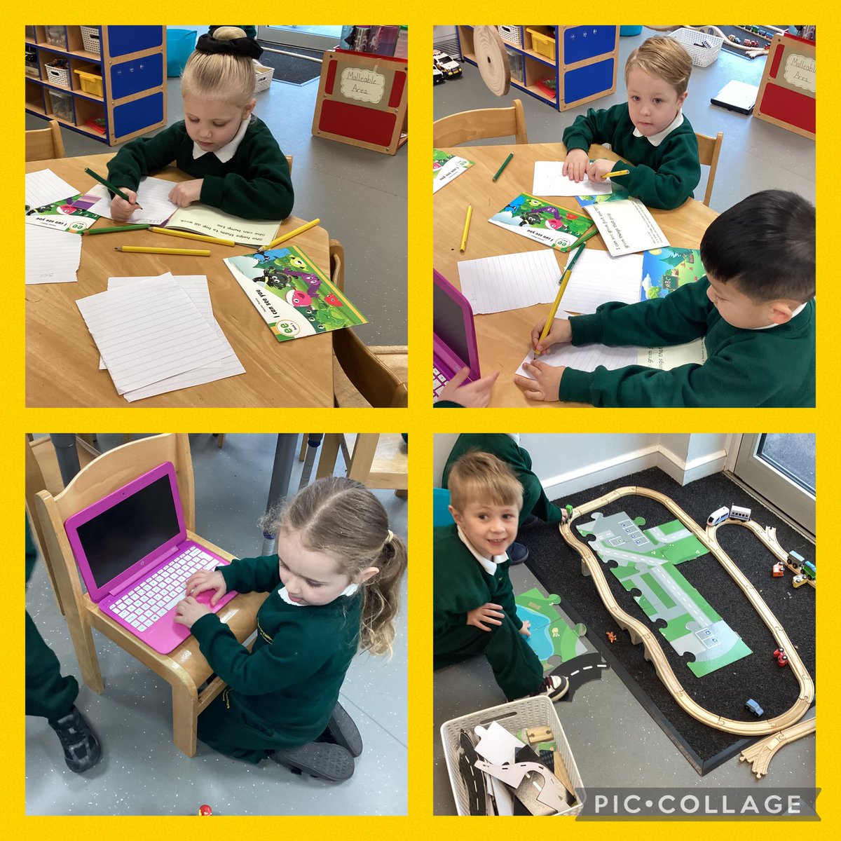 RC came into class to find that their favourite superhero’s had been tied up! They used their fine motor skills to rescue them. They have also been phoneme spotters reading Monster Phonics books and writing words with the “ee” grapheme in linking to this week’s learning.