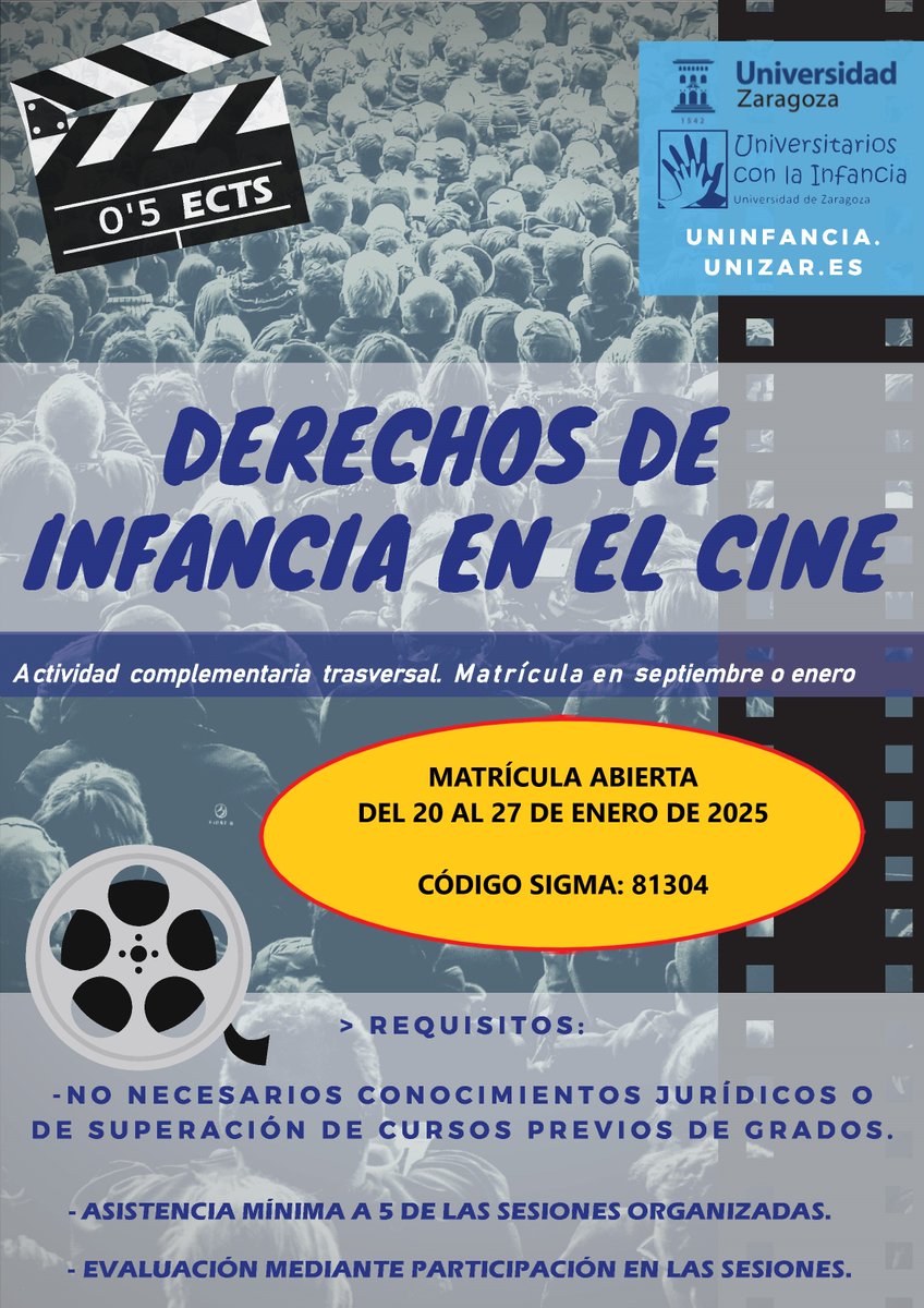 med_unizar (@medunizar) on Twitter photo XIII Ciclo de Cine sobre Derechos de Infancia y Adolescencia – Universitarios con la Infancia uninfancia.unizar.es/2024/12/10/xii… a través de <a href="/uninfancia/">Uni. con la Infancia</a> XIII Ciclo de Cine sobre Derechos de Infancia y Adolescencia – Universitarios con la Infancia uninfancia.unizar.es/2024/12/10/xii… a través de <a href="/uninfancia/">Uni. con la Infancia</a>