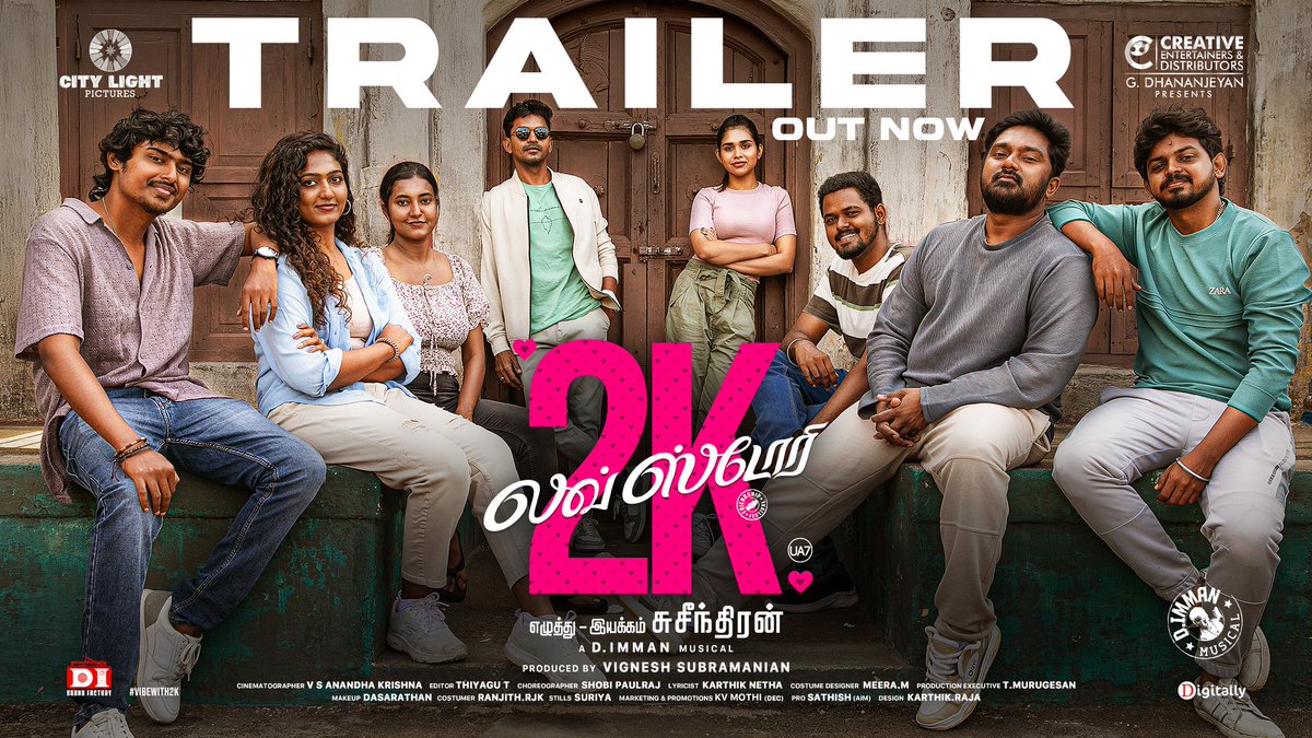 VISHNU VISHAL - VV (@thevishnuvishal) on Twitter photo Very happy to share <a href="/Dir_Susi/">vennila production</a>'s new age #2KLoveStory trailer. Best wishes to the entire team.
#2KLoveStoryTrailer 🔗 youtu.be/k19azk2aBTw
#2KLoveStoryfrom14thFeb
<a href="/immancomposer/">D.IMMAN</a> <a href="/iamjagaveer/">Jagaveer</a> <a href="/MeenakshiGovin2/">Meenakshi Govindharajan</a> <a href="/CityLightPics/">City Light Pictures</a> <a href="/Dhananjayang/">G Dhananjeyan</a> <a href="/CreativeEnt4/">Creative Entertainers</a> <a href="/Vignesh17935/">Vignesh subramanian</a> Very happy to share <a href="/Dir_Susi/">vennila production</a>'s new age #2KLoveStory trailer. Best wishes to the entire team.
#2KLoveStoryTrailer 🔗 youtu.be/k19azk2aBTw
#2KLoveStoryfrom14thFeb
<a href="/immancomposer/">D.IMMAN</a> <a href="/iamjagaveer/">Jagaveer</a> <a href="/MeenakshiGovin2/">Meenakshi Govindharajan</a> <a href="/CityLightPics/">City Light Pictures</a> <a href="/Dhananjayang/">G Dhananjeyan</a> <a href="/CreativeEnt4/">Creative Entertainers</a> <a href="/Vignesh17935/">Vignesh subramanian</a>