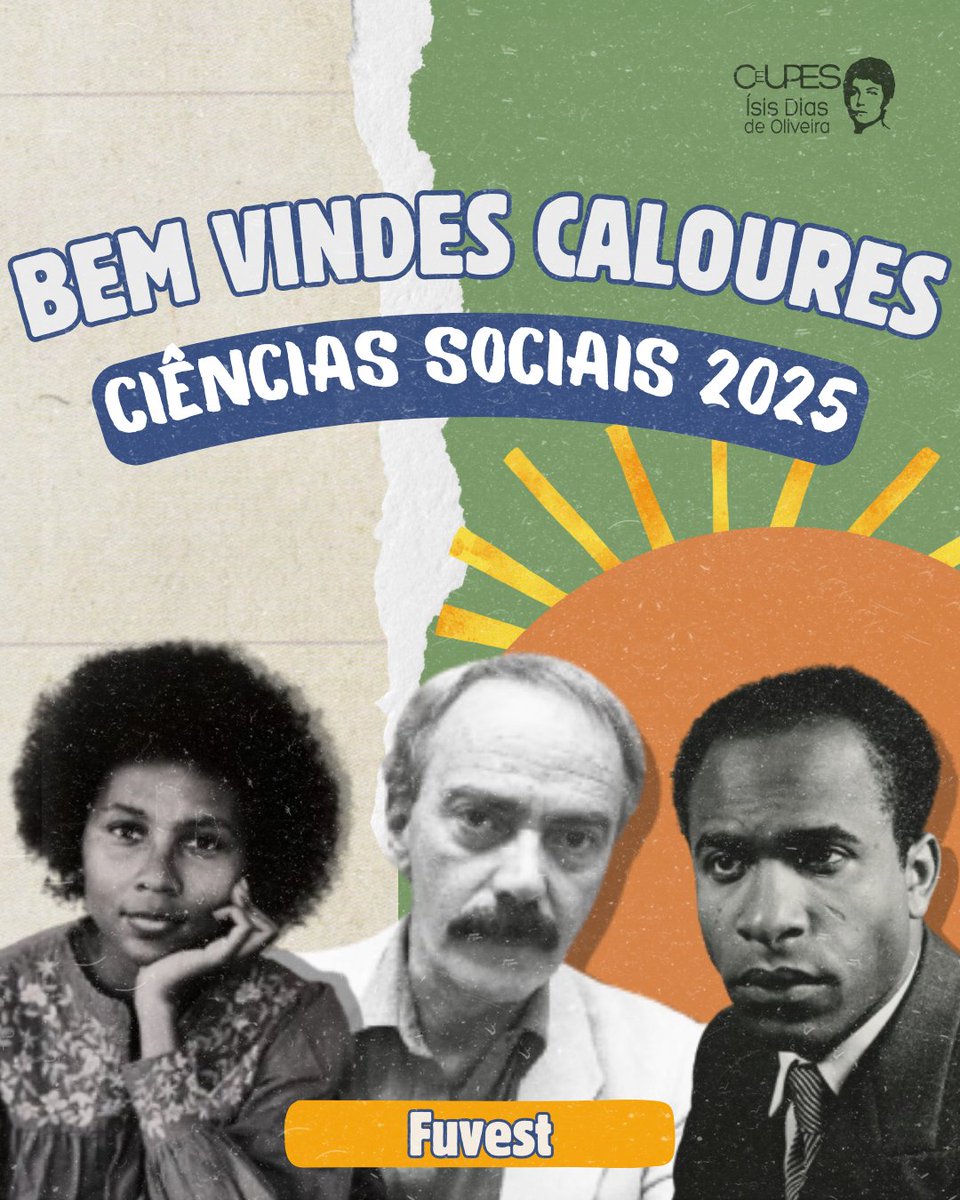 Sejam muito bem vindos calouros de Sociais 2025, aprovados pela FUVEST!!! 👏🥳✨

🎉 Parabéns pela aprovação!! Que os próximos anos sejam inesquecíveis✨

📲 Desde já vocês podem se conectar com a gente, é só mandar uma DM !!

passei ciências sociais usp fuvest aprovado fflch
