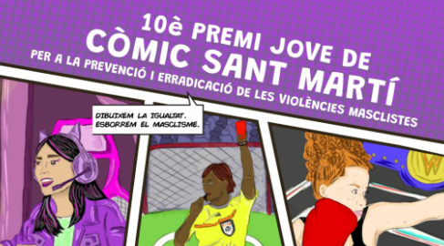 BCN_Dones's tweet photo. Oberta la convocatòria del 10è Premi Jove de Còmic Sant Martí 💭

🟣Concurs de creació artística per a la prevenció i erradicació de les Violències Masclistes. 

🗓️Propostes: fins al dimarts 22 d’abril.

Com participar? 👇
https://t.co/hvg6PFbIt6 https://t.co/WC1i6Hrkf8