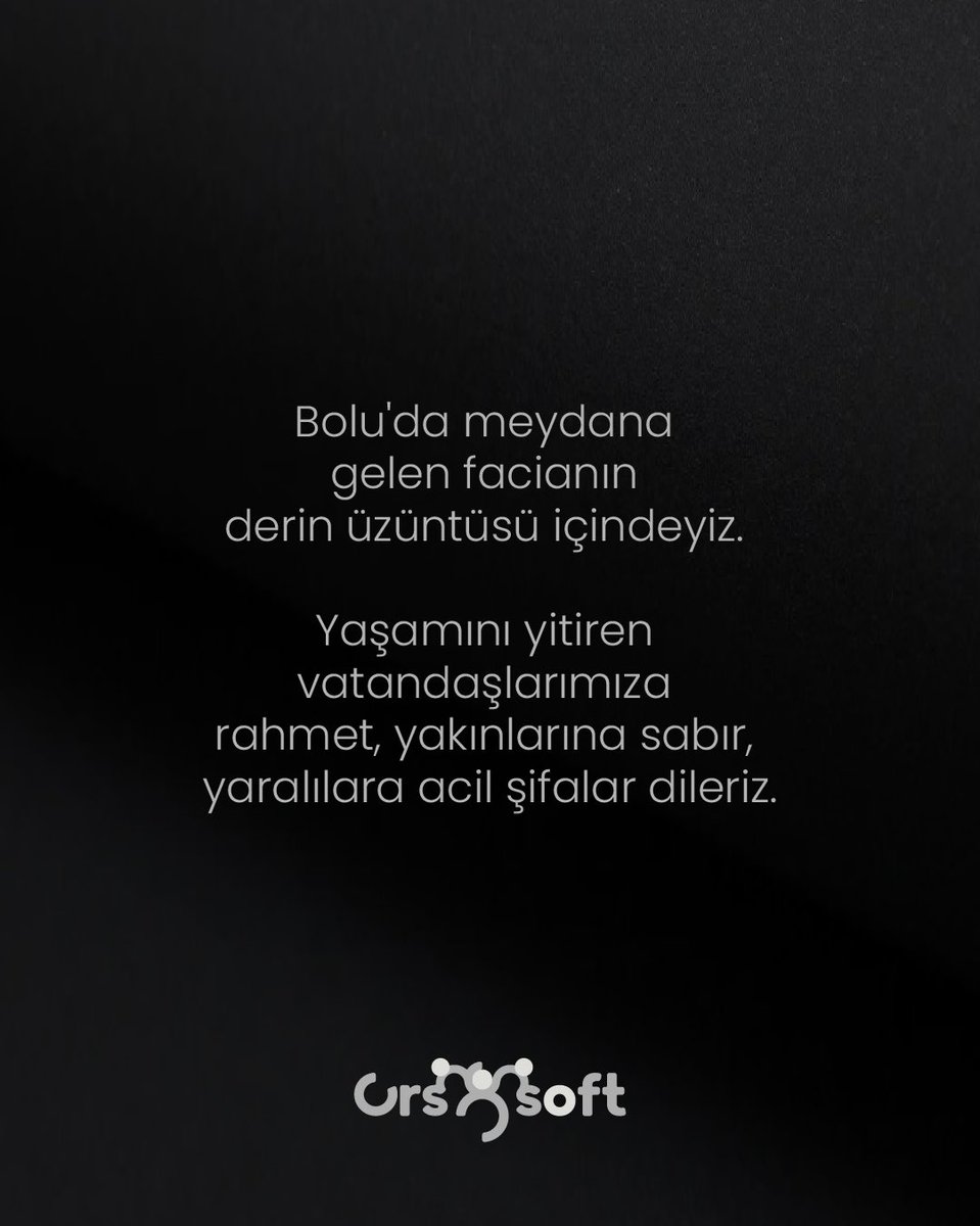 Bolu’da meydana gelen facianın derin üzüntüsü içindeyiz. Yaşamını yitiren vatandaşlarımıza rahmet, yakınlarına sabır, yaralılara acil şifalar dileriz.