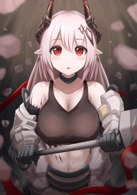 #見た人も無言で角が生えたキャラを貼る