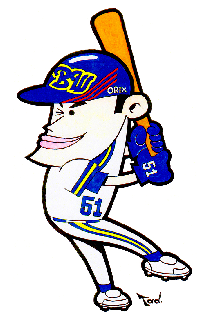 イチロー選手 Ichiro

週刊朝日『山藤章二の似顔絵塾』掲載作品(オリックス 1996年)
住友林業ビッグサマーキャンペーン&新春キャンペーンのイチロー・グッズ(1999～2000年)
週刊朝日『山藤章二の似顔絵塾』掲載作品(WBC) 