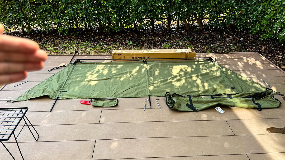 WAQ焚き火陣幕 TC オリーブ WAQの焚き火陣幕TCが新登場 |