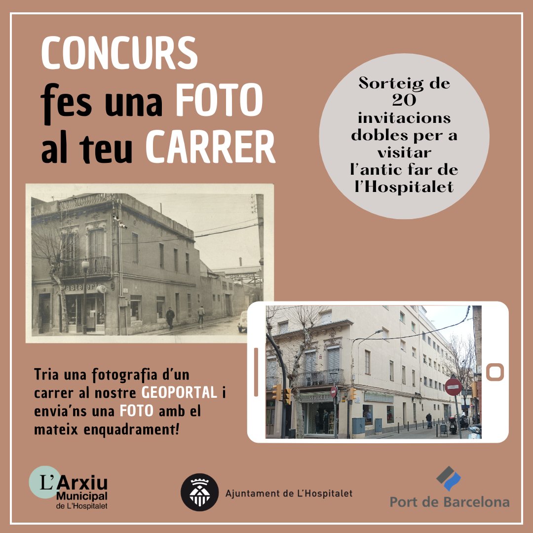 Et ve de gust visitar l’antiga farola de l’Hospitalet? 😃

Sortegem 20 invitacions dobles!

Per a participar en el sorteig només et demanem que facis una foto a algun carrer de l’Hospitalet. 📸

I tot això per què?

👇 Fil

<a href="/LHCultura/">Cultura L'H</a> <a href="/BibliotequesLH/">Biblioteques de L'H</a> <a href="/PortdeBarcelona/">Port de Barcelona</a>