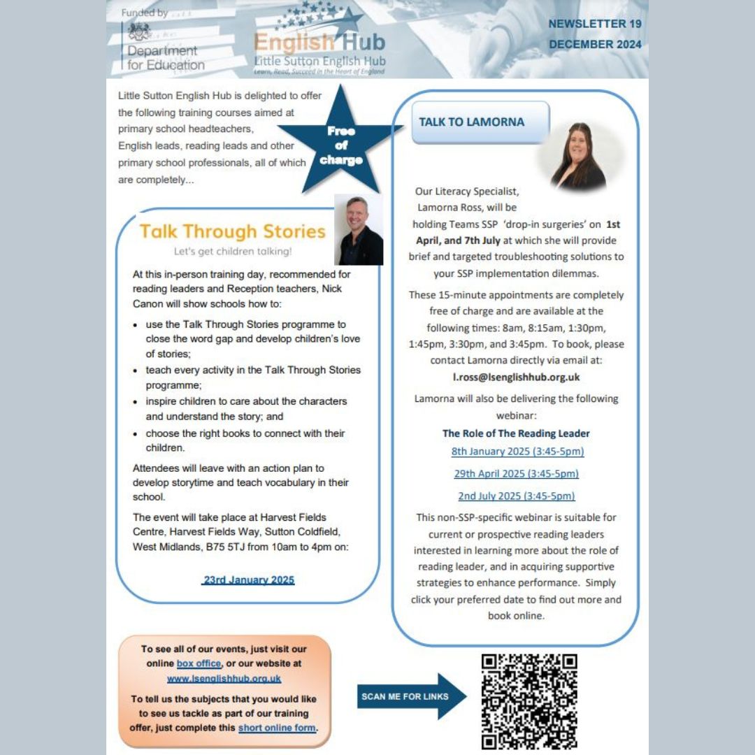 covwarkstshub's tweet image. Check out Little Sutton English Hub's latest newsletter at lsenglishhub.org.uk/news/ for more details!⁠
⁠
#EnglishHub #Literacy #PrimaryTeachers #Teaching #Teachers #EarlyYearsEducation #Phonics #Reading