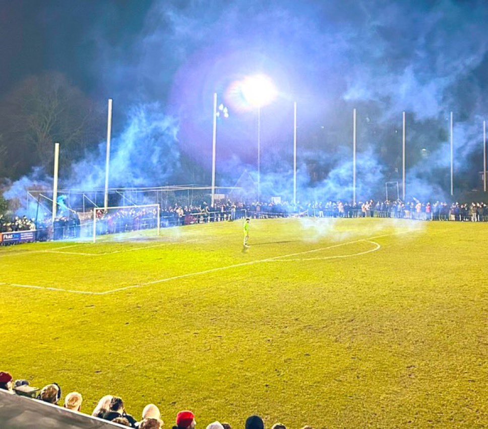 Awaydays23's tweet photo. The worlds oldest derby was once again played between @HallamFC1860  and @sheffieldfc  last night with an incredible attendance of 1,496 at the match 👏 https://t.co/aFm0W1SIEA
