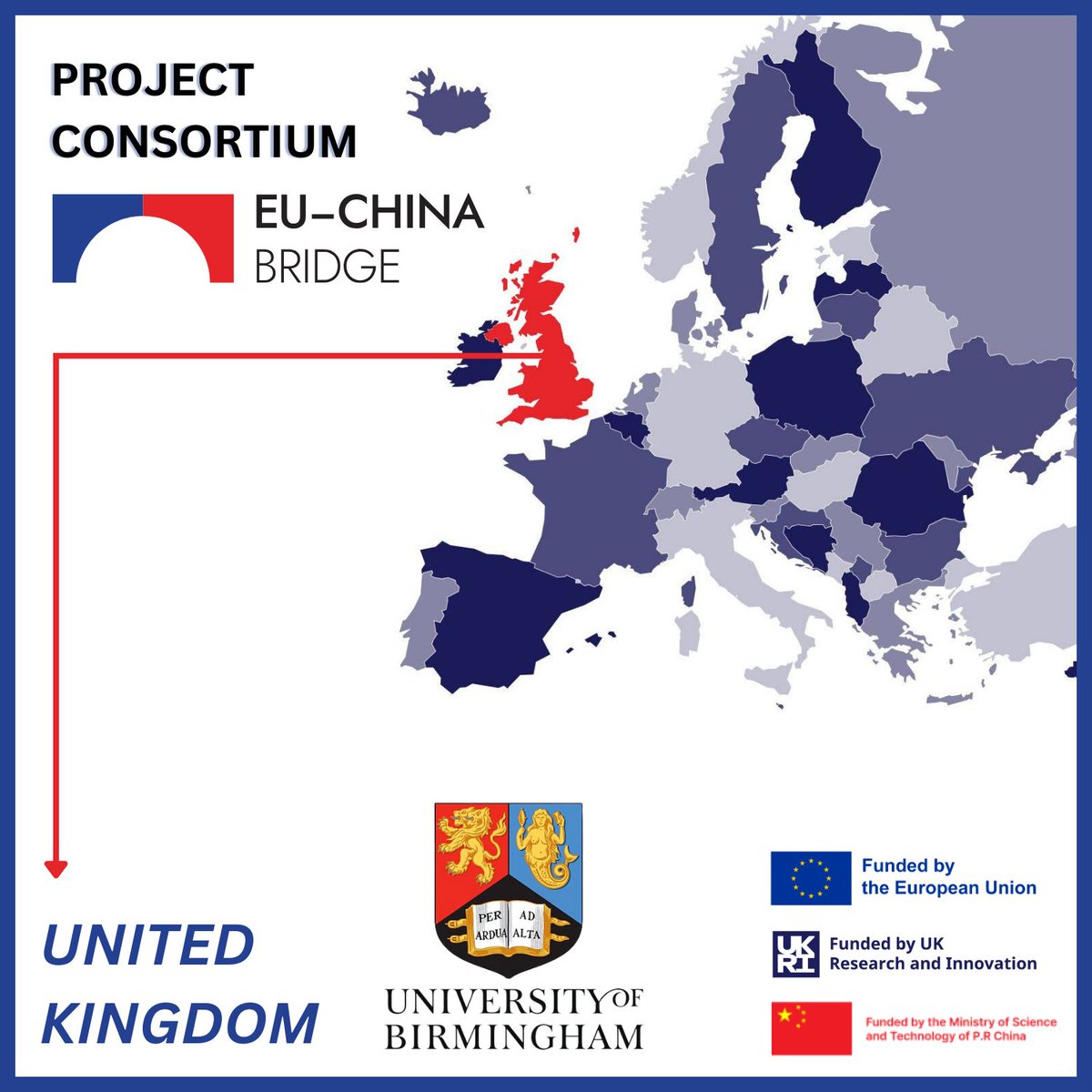 🌟 Next Member of Our Consortium: University of Birmingham!
🎓 A century of excellence in teaching, research, and sustainability for a better future.
🌐 Learn more: about the #EUCHINABRIDGE project 
👉eu-china-bridge.eu

#Decarbonization #CarbonNeutrality #GreenEconomy