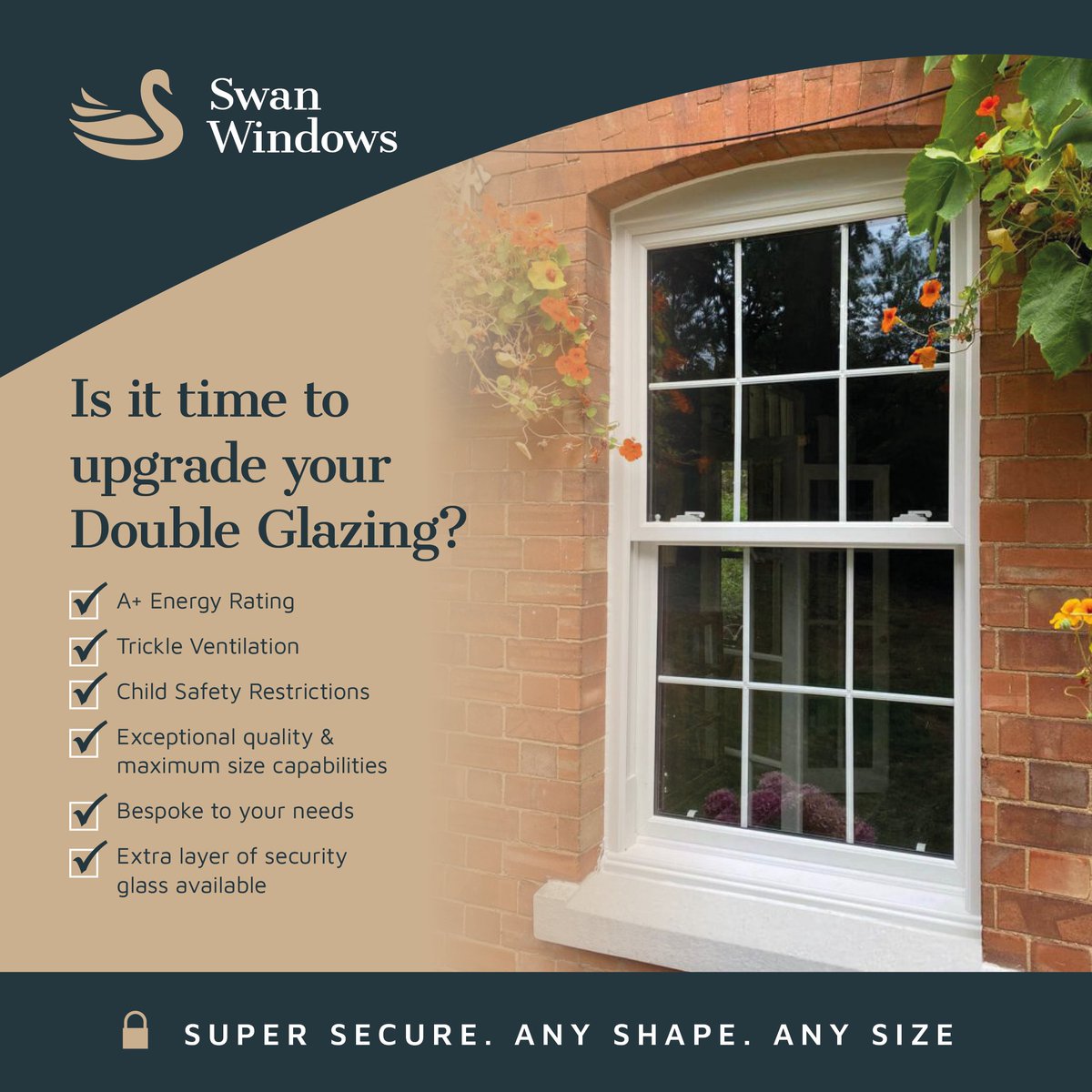 You can trust Swan to take care of all your glazing needs.

Don’t just take our word for it - check out our 250+ reviews on Checkatrade &amp; Which?

swanwindowsltd.com
