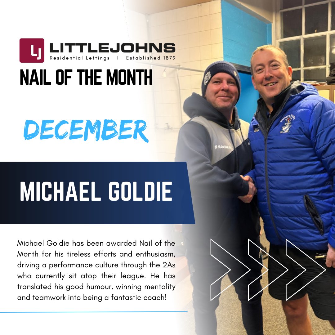 Our December NOTM: Michael Goldie 👏🔨