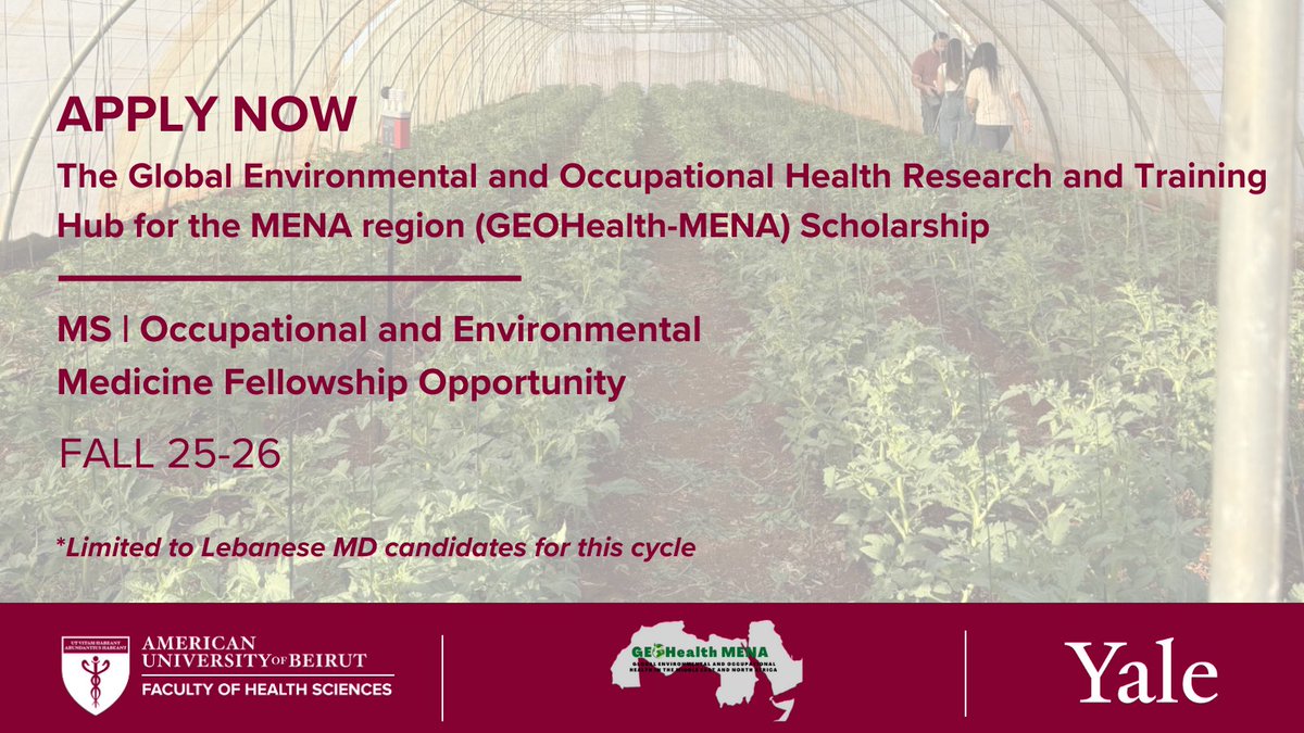 📢 Interested in a joint MS in Epidemiology &amp; Occupational and Environmental Medicine fellowship? Don’t miss this scholarship opportunity for Fall 25-26! 

📅Apply by March 13.

More info: bit.ly/3LY5E2d