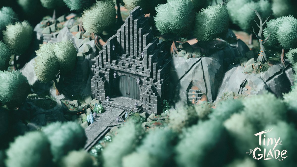 Shaadowbear's tweet photo. Daily Theme: Dwarven Camp (Entrance) 
#TinyGlade
#TinyDaily https://t.co/i6QeeagwCy