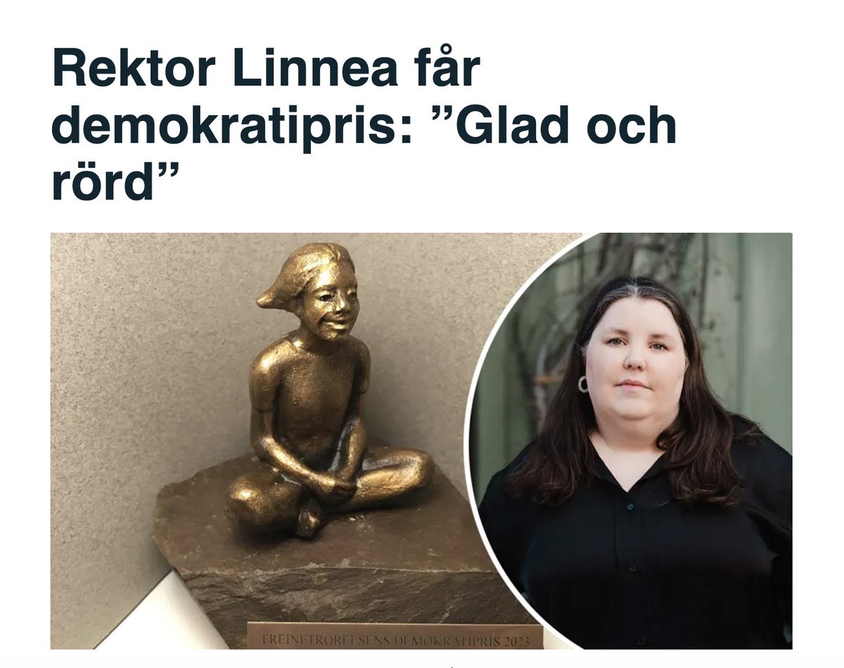 ”Jag hoppas att jag har bidragit till att eleverna ska känna stolthet över sig själva, sitt ursprung och att de tror på sin egen förmåga”, säger <a href="/rektor_linnea/">Linnea Lindquist</a>.

skolledaren.se/aktuellt/nyhet…