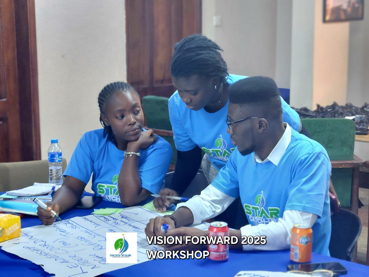 starcatchupsl's tweet photo. This past weekend, Star Catch-Up Salone hosted its Vision Forward Workshop, gathering its team to strategize and plan for 2025 programs. 

Details here:
https://t.co/qRLpItlqIy https://t.co/pnSue0h6ps
