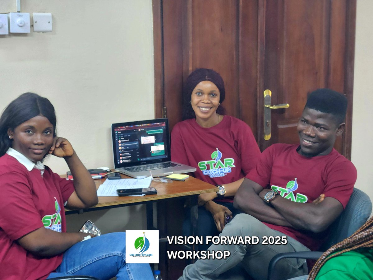 starcatchupsl's tweet photo. This past weekend, Star Catch-Up Salone hosted its Vision Forward Workshop, gathering its team to strategize and plan for 2025 programs. 

Details here:
https://t.co/qRLpItlqIy https://t.co/pnSue0h6ps