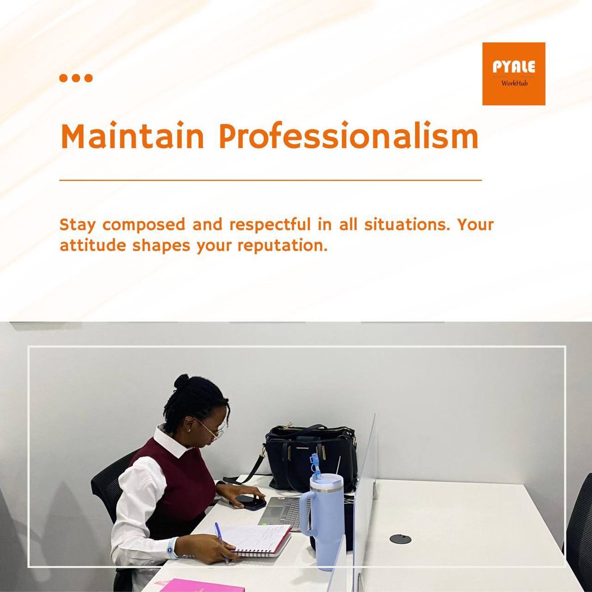 PyaleWorkhub's tweet photo. In today's fast-paced work environment, it is easy to become preoccupied with work
Tag a colleague or friend who could benefit from our workplace etiquette tips and advice
#Worketiquette #InterpersonalSkills"
#pyaleworkhub #pyaleproperties #coworker #servicedoffices #porthacourt https://t.co/UVM4xNoguF