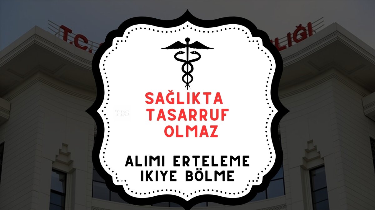 tibbii_sekreter's tweet photo. SAĞLIKTA TASARRUF OLMAZ!

ALIMI ERTELEME
İKİYE BÖLME. 

@drmemisoglu 
#Tekte50BinSağlıkçı