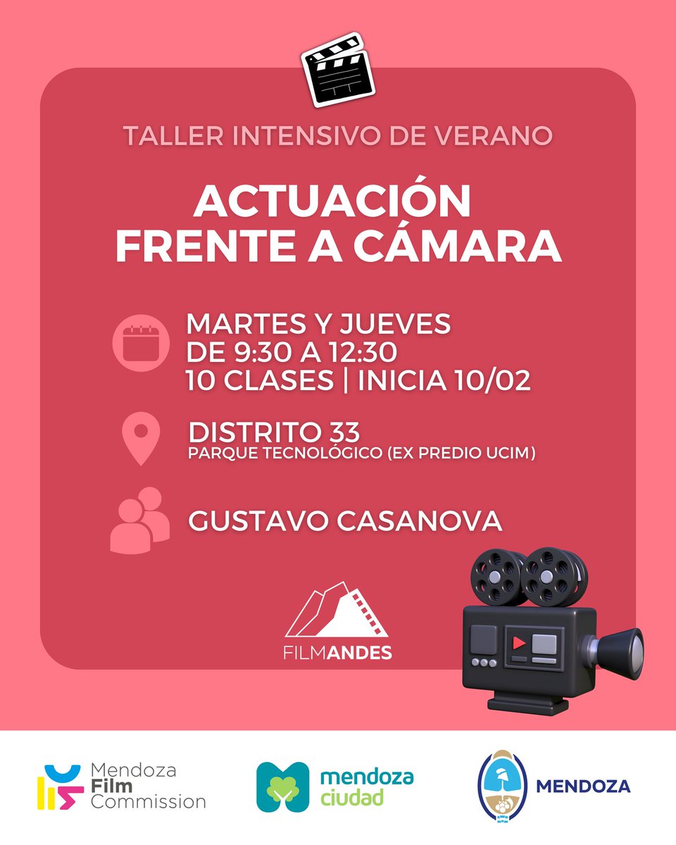 ☀️💡Aprovechá el verano para capacitarte en el sector audiovisual: te acercamos 3 talleres gratuitos, con inscripción previa y cupos limitados.

+