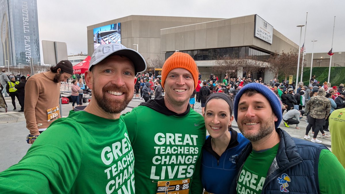 DEDeptofEd's tweet photo. 2024 Delaware Teacher of the Year @cory_hafer had the incredible experience of joining other state teachers of the year at the National College Football Championship. #netde #edude https://t.co/sHkCf5gX2Z