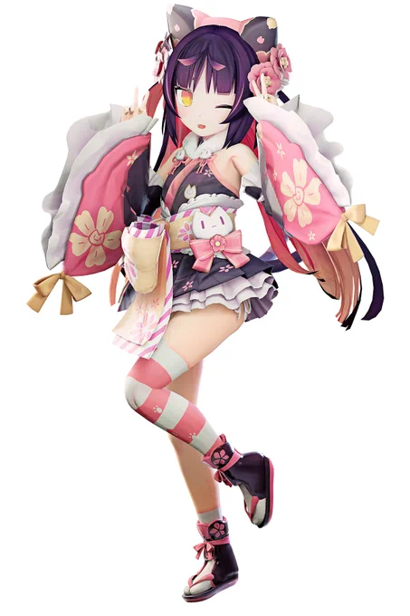VTuber猫山苗様の4周年記念のお写真を撮影させていただきました!4周年という大切な節目に華を添えることができてとても光栄です! 