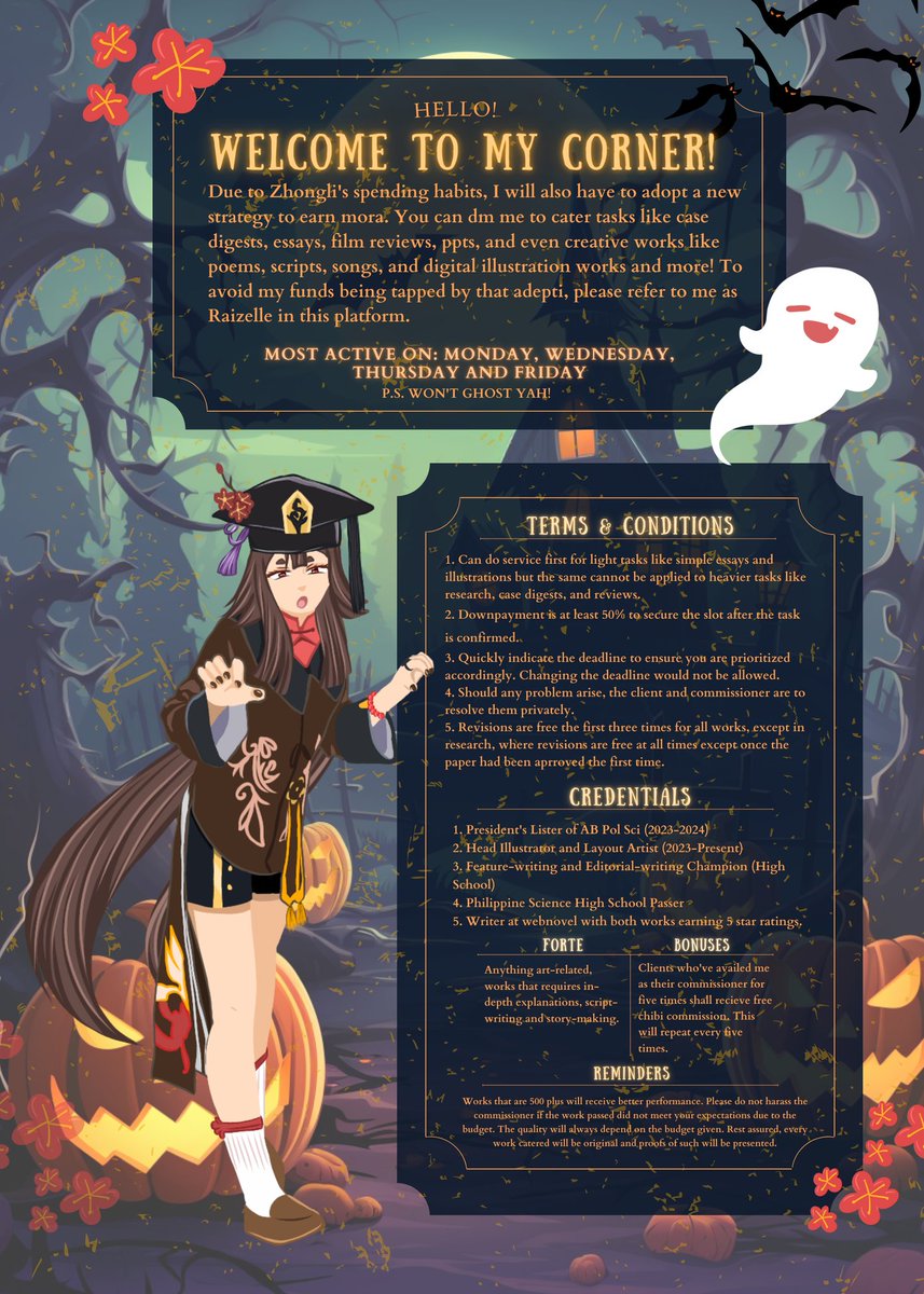 NoirRaiza's tweet photo. Heyo po! Open pa rin po ako. Just dm to inquire.
#essays
#digitalart
#posters
#animations
#coupleart
#rrls
#casedigests
#ppts
#poems
#songanalysis
#bookreview
#storyreview
#critiquepapers
#scripts
#commstwt
#lfclient
#newswriting
#journal
#graphics
#hironos
#polscicommissioner https://t.co/fJin0Ycj70