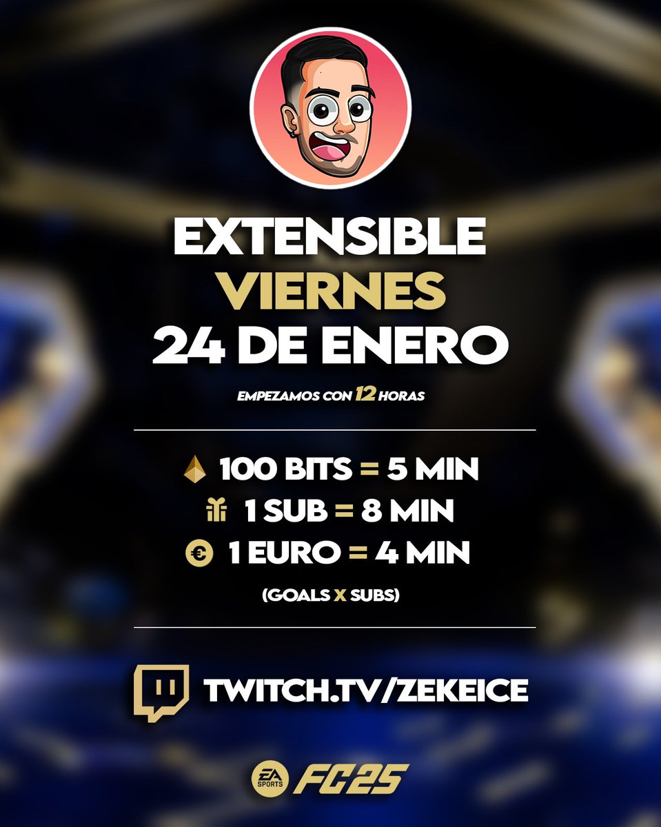 zekeice_'s tweet photo. 💥DIRECTO EXTENSIBLE💥

Vuelve el extensible de todos los años en los TOTY donde tendremos mas de 500 sobres para abrir, ademas este año habrá ciertos goals en función de las subs a las que lleguemos. 🃏⭐️🔷

Comenzaremos con 12h que se extenderán todo lo que queráis. 

¡Os espero este viernes a las 18:30h en mi canal de Twitch 👾!