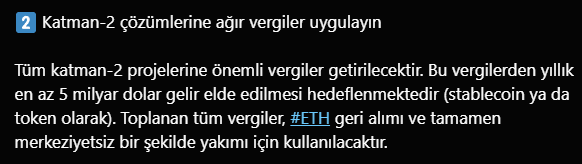 Pamenarti's tweet photo. Daha önce #Space yayınlarında söylediğim #ETH #BeamChain güncellemesi ile ilgili sağlıklı bir güncelleme oluşursa şayet 10000$'ın üstüne çıkacağı hatta bunun bile az kalacağını kaç defa dile getirdim. Şöyle bir haberle karşılaştım. Söylemlerimizi onaylar nitelikte olan bu haberde dahi @justinsuntron'ın da bizimle aynı görüşte olduğunu görüyoruz. 

Haberin kaynağını incelemedim. Fakat haberi size "Bilal'e anlatır" gibi anlatayım.
1. #Validator'lerin düzenli satışlarını durdurmak, piyasa istikrarını sağlamak adına kritik bir adım olacaktır. Bu durum, #ETH #Coin değerinin korunmasına ve yatırımcı güveninin artırılmasına sağlar. Aynı zamanda, #DeFi gibi diğer #Dapp'ların borçlanma mekanizmalarının stabilize edilmesi, yatırımcıların güvenli ve sürdürülebilir bir borçlanma deneyimi yaşamalarını sağlayacaktır. Bu strateji, DeFi ekosisteminin sağlıklı bir şekilde büyümesine ve gelişmesine de olanak tanıyacaktır.
#Layer2 çözümlerinin işlem ücretlerini artırarak, #Layer1 ana ağına olan yükü minimalize etmeyi ve strateji sayesinde Layer1 ana ağının işlem hacmini hafifleterek, daha verimli ve sürdürülebilir bir ağ yapısı oluşturacaktır. #Layer2 çözümleri, kullanıcıların daha düşük maliyetlerle işlem yapmalarını sağlarken, ana ağ üzerindeki yoğunluğu azaltarak, ağın genel performansını artıracaktır. Böylece, hem kullanıcı deneyimi iyileştirilecek hem de Layer1 ana ağının güvenliği ve verimliliği yükselecektir.
3. Vakıf bünyesinde mevcut olan gereksiz geliştirici sayısının fazla olduğu yönündeki tespitleri doğru. Bu bağlamda, vakıfın daha verimli bir yapıya kavuşabilmesi için küçülme sürecine gidilmesi gerekiyordu zaten. Bu süreç, işlevselliği yüksek ve projelere değer katabilecek geliştiricilerin kalmasını sağlayarak, vakfın genel performansını artıracaktır. Böylece, daha odaklı ve etkili bir ekip oluşturulacak, kaynakların daha verimli kullanılması sağlanacaktır.
4. #Validator ödüllerinin kısılması, ağ üzerindeki işlem sayısını artırma stratejisi olarak müthiş olacaktır. Bu yaklaşım, ağ aktifliğini artırarak, daha fazla işlem gerçekleştirilmesini sağlayacaktır. Daha düşük ödüller, #validator'leri daha fazla işlem onaylamaya teşvik edecek ve böylece ağın genel verimliliği artacaktır. Sonuç olarak, bu strateji ile ağın aktifliği artırılacak ve kullanıcı deneyimi iyileştirilecektir.

Layer 1 odaklanarak ana ağ etkileşimini artırmak ve daha fazla ana ağda işlem sağlamak hedeflenmektedir. Ana ağ etkileşimi olmadan ve vakıf harici ödül dağılımı dışında, geniş kitlelere de ödül dağılımı sağlanması gerekmektedir. Geliştirici kitlenin #ETH ağına tekrar dönüş yapması ve diğer ağlardan gelen etkileşimin yeniden #ETH ana Layer1 ağına yönlendirilmesi mümkün olacaktır. Layer1 odaklı bir strateji benimseyerek, ana ağ etkileşimini artırmak ve daha fazla ana ağ üzerinde işlem gerçekleştirilmesini sağlamak önemlidir.

Kısacası, bu strateji ile hem kullanıcı katılımını artacak hem de geliştirici ekosistemini güçlendirecektir. 

İşin özü ; #ETH #BeamChain veya #ETH 3.0 güncellemesi şart.