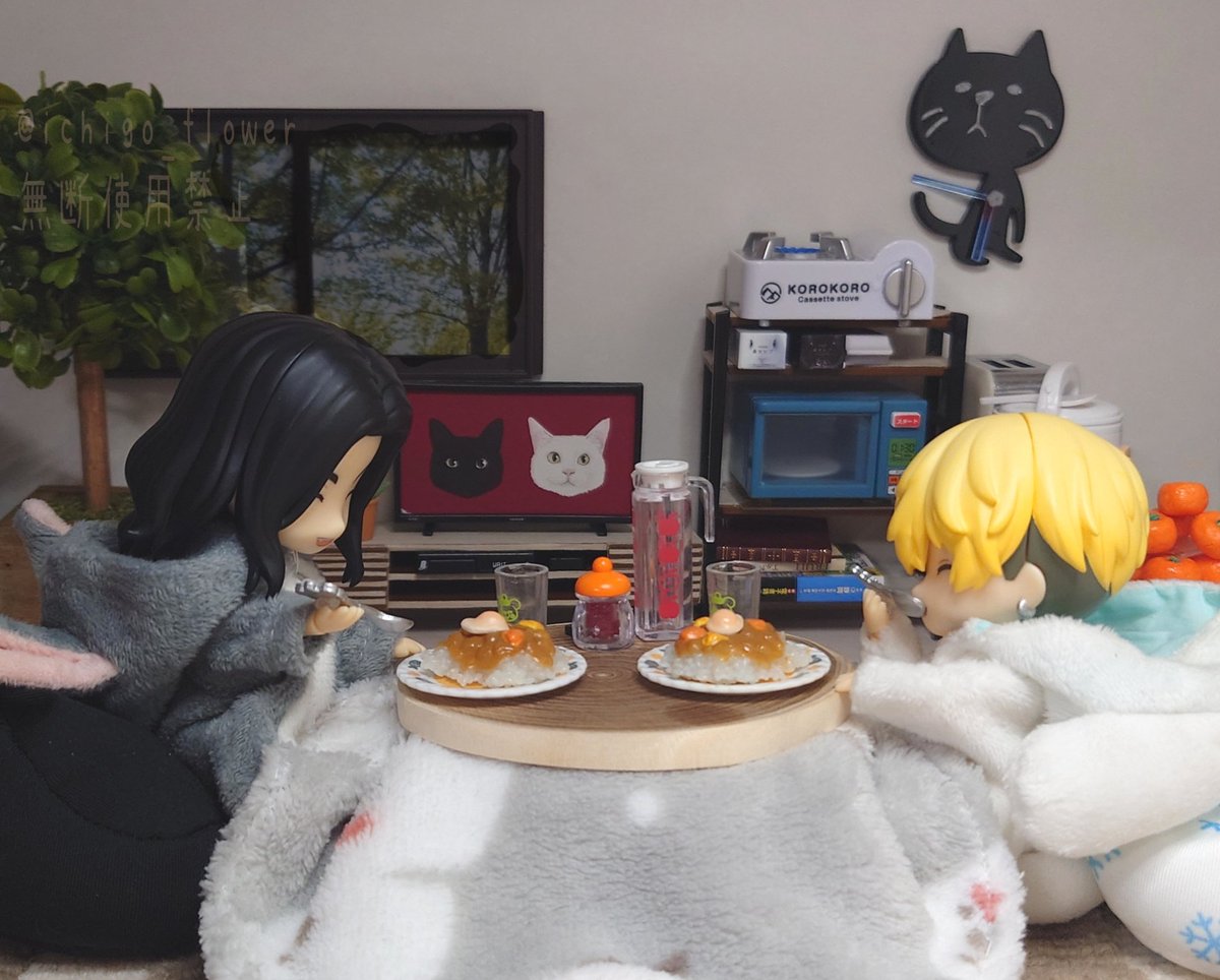 🍛の日とのことなので🐺❄️どーるさんの夕飯は🍛

❄  今日は🍛っす！ちぷゅの愛情たっぷりっすよー♪
🐺  ふはっ！ちぷゅくんの愛情たっぷりの🍛のお味はどーよ？
❄  バッチリ百点満点っす✌！！！

🐺  ご飯どんくらい？
❄  ばじさんの愛情分で！！
🐺  ご飯3合じゃ足りねぇワ〜
❄  ひゃーーー///