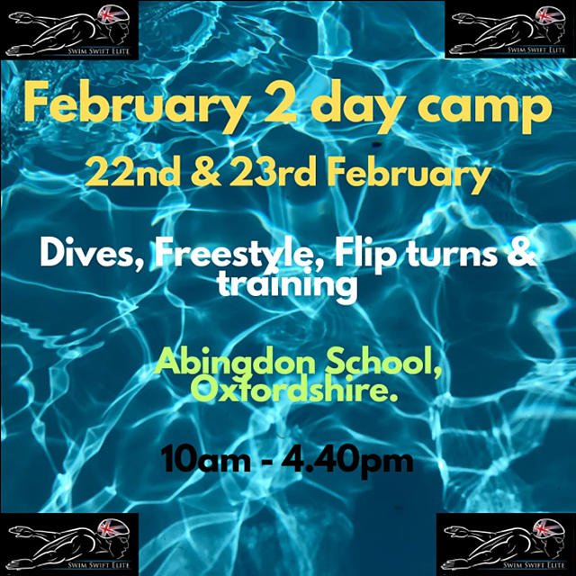 swimswiftelite's tweet image. One month from today!

Technical refinement for Dives, Freestyle &amp;amp; Flip turns, with some training to put it all into practice.

This camp is for swimmers aged 10-16 years who are competing at county standard &amp;amp; above.
Max of 5 swimmers per lane.

swimswiftelite.co.uk/swim-camps-uk/