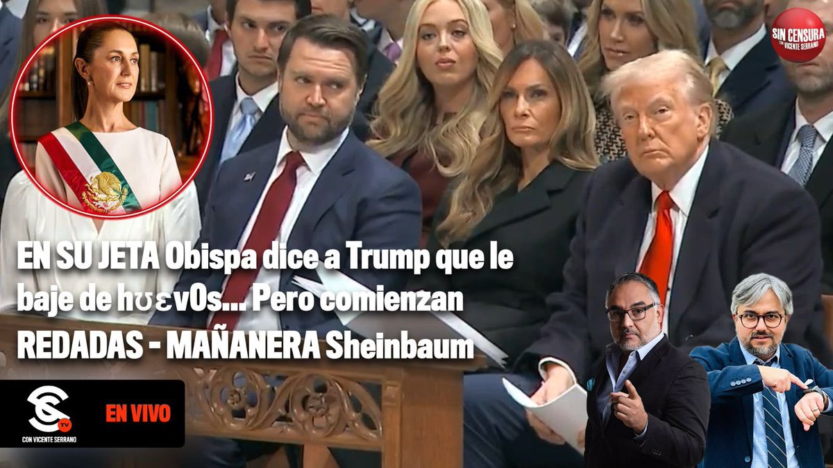 _VicenteSerrano's tweet photo. 🔴EN SU JETA #Obispa dice a @realDonaldTrump que le baje de hʊεv0s… Pero comienzan REDADAS #MAÑANERA @Claudiashein
👇🏽
https://t.co/7zm3SrZYJQ
👇🏽
https://t.co/Vuqb8MfhOA
👇🏽
https://t.co/YbD5BpmRcG
👇🏽
https://t.co/6V2HDOoRZw
👇🏽
https://t.co/VlKj3N3sKl https://t.co/kntGCHiGJA