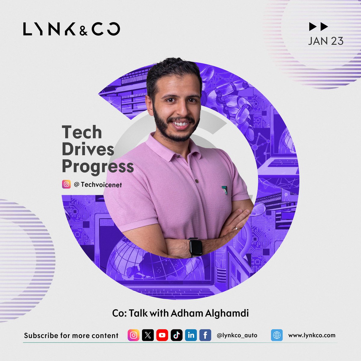 LynkCoME's tweet photo. غدًا في Co: Talk، يلتقيكم @techvoicenet، رائد في عالم التكنولوجيا، ليكشف عن كيفية تأثير الابتكار في رسم معالم المستقبل. لا تفوتوا هذه الحلقة الرائعة!
#LynkCoMiddleEast #CoTalk #techvoicenet https://t.co/2ZjzBOTgwY