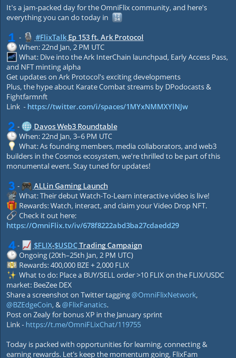 FlixFanatics's tweet photo. Looks like a jam-packed day for #FlixFam #FlixCrew &amp; #FlixFanatics

Join the adventure at:
@telegram - https://t.co/b00wvmLmEr
or
@discord - https://t.co/9I0DTsN423 https://t.co/qjKBs5SlwC
