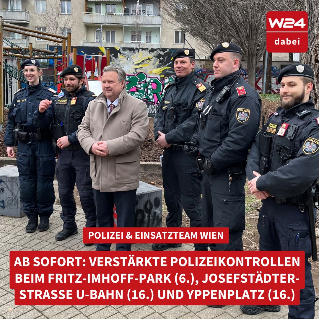 Wien24's tweet photo. #EILT: @BgmLudwig und Polizeipräsident Gerhard #Pürstl mit neuer Sicherheitsoffensive für #Wien. Alkoholverbotszone am Franz-Jonas-Platz fix, außerdem - neue Schwerpunktkontrollen von
@LPDWien und Einsatzteam #Wien an drei neuen Spots - mehr um 18:30 auf W24 und in #Unterwegs https://t.co/NKDO28a9XE