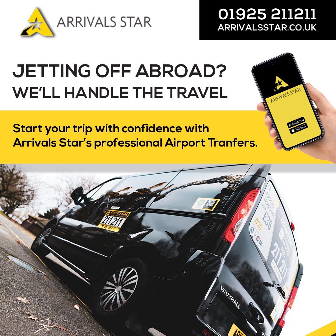 WarringtonTaxis's tweet photo. 🌍 Planning a winter getaway or a business trip? Begin your journey with Arrivals Star and enjoy reliable, stress-free airport transfers every time.

📲 Book your transfer today: https://t.co/1MItMGvUku
📞 Call us anytime: 01925 211211

#AirportTransfers #ManchesterAirport https://t.co/0XKqFPqEG1