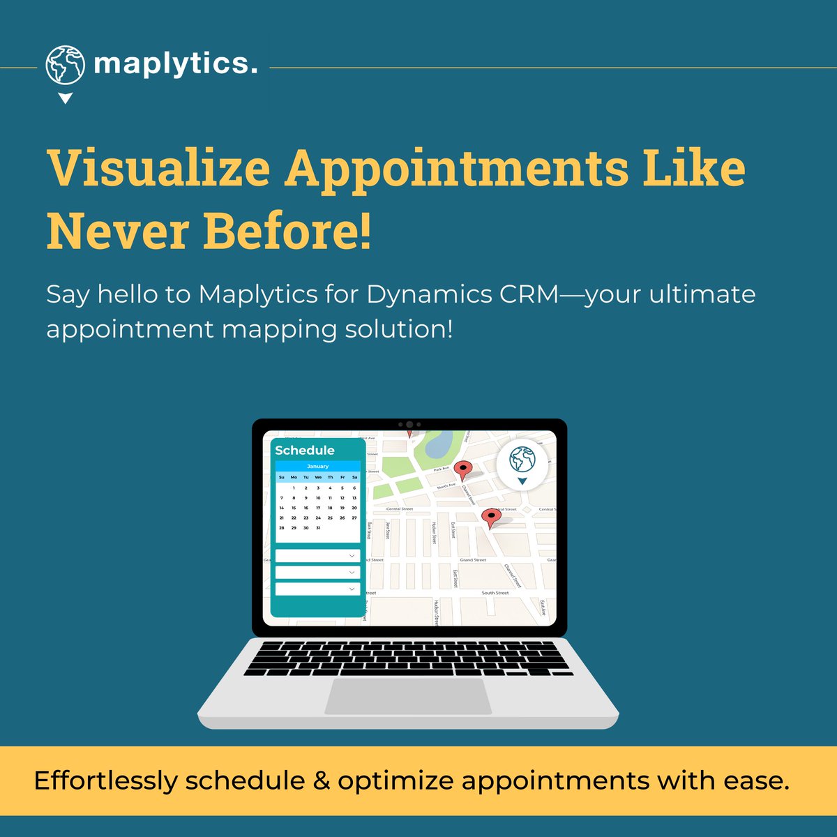 inogic's tweet image. Revolutionize your appointment scheduling with Maplytics for #Dynamics365 CRM!
Geo-optimized routes, real-time updates &amp;amp; advanced filtering = seamless productivity.
Save time, boost efficiency &amp;amp; elevate customer experiences!
Learn more: maplytics.com 
#AutoScheduling