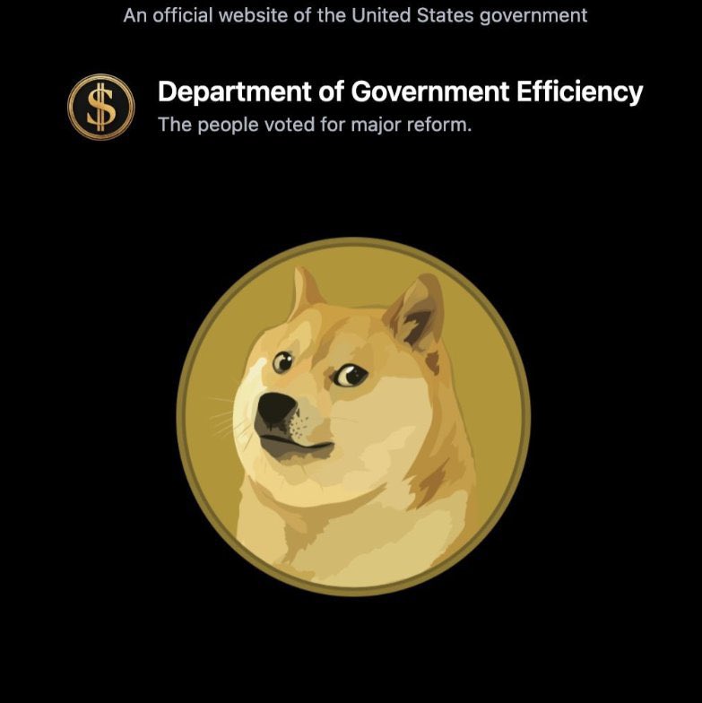 gemofholder's tweet photo. Resmi DOGE kurumu websitesi meme coin DOGE’un logosuyla yayına girdi. $DOGE bu haberle %11 değer kazandı. https://t.co/9XUACkck2h