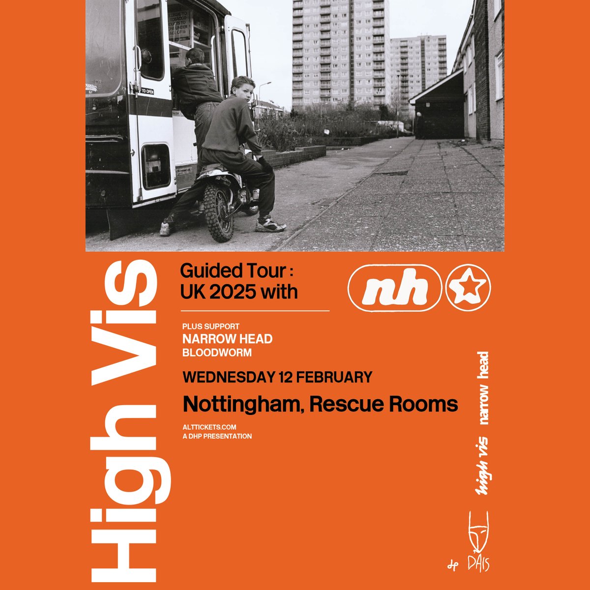 Support for HIGH-VIS is confirmed as Notts very own talented goth-rockers <a href="/bloodworm_band/">Bloodworm</a> to join <a href="/narrow_head/">NARROW HEAD</a> next month. Make sure to get down early!

🎟️ Limited tickets available at tinyurl.com/2wuc7syv