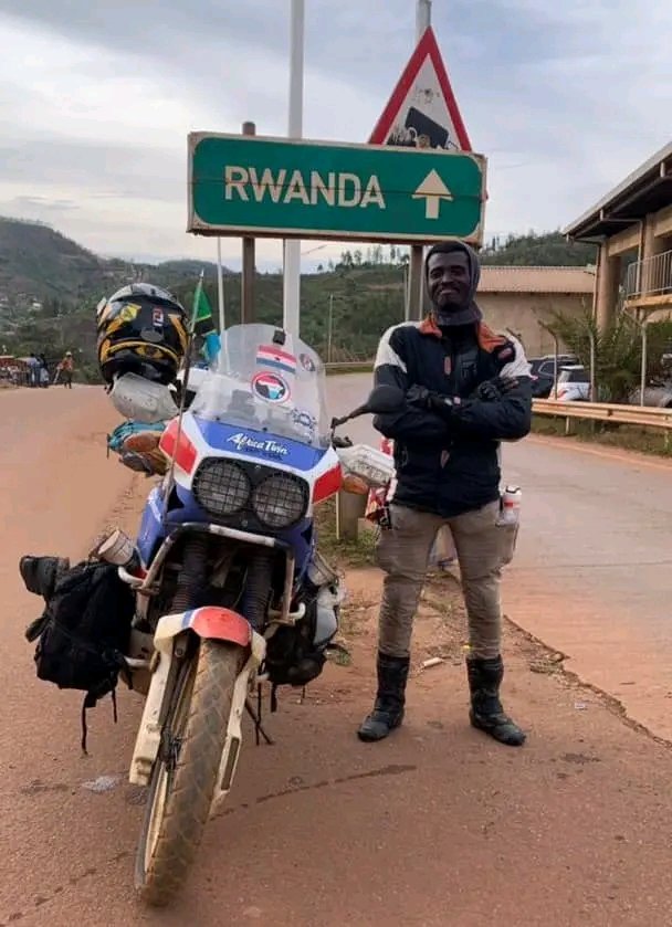 gye_yesu's tweet photo. From Ghana 🇬🇭 to Rwanda 🇷🇼 by motor bicycle 
Congratulations 👏🎉

One Africa, one love ❤️ https://t.co/i5oSfFO6kE
