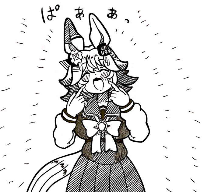 #ウマ娘
定期的に描きたくなるフクキタルのこの笑顔、このポーズ 