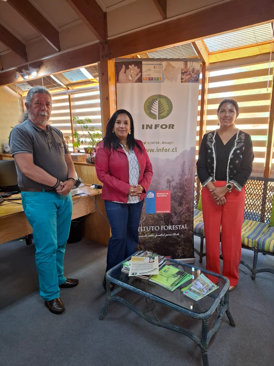 📣 Gerente de INFOR  Sede Biobío, Karina Luengo, junto al encargado Nacional de Línea  de I+d  Biomasa Forestal y energía, Juan Carlos Pinilla se reúnen con la nueva gerente general de ACHIBIOM Daniela Espinoza, para analizar opciones de trabajo conjunto, en beneficio ➡️