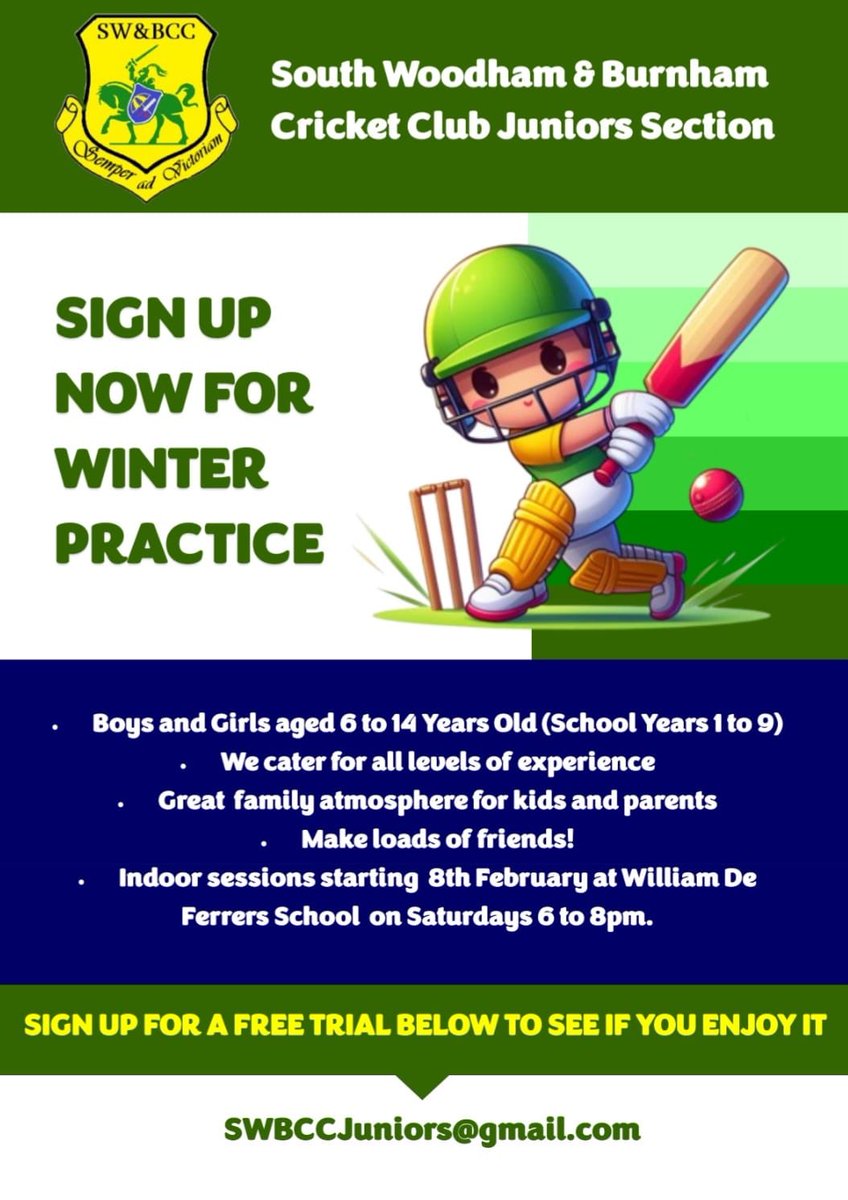 SWABCricket's tweet photo. Calling all young budding cricketers! We’d love to see you all. https://t.co/fIAXunCEXe