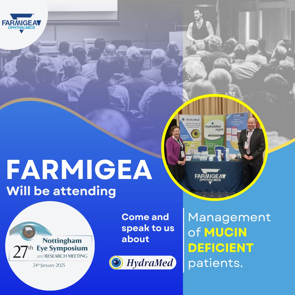👁 Join us this Friday at the Nottingham Eye Symposium!  

We're excited to spend the day sharing how Hydramed can transform care for 𝗠𝗨𝗖𝗜𝗡 𝗗𝗘𝗙𝗜𝗖𝗜𝗘𝗡𝗧 patients. 🌟   

To find out more about our product range, visit our website here 👉 farmigea.co.uk